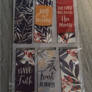 Inspirational Bookmark Set with Floral Designs